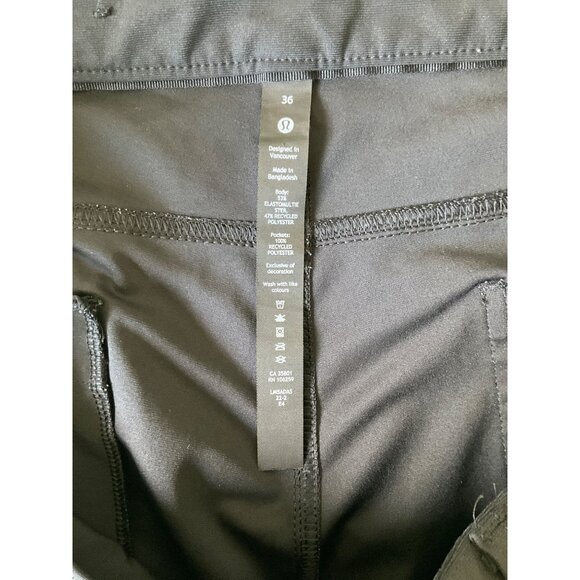 Lululemon size 36 x 30 ABC Slim-Fit Pant  *Warpstreme Black - Picture 5 of 6